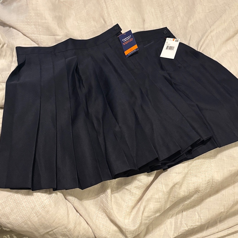 French Toast Navy Pleated Kids Uniform Skirt